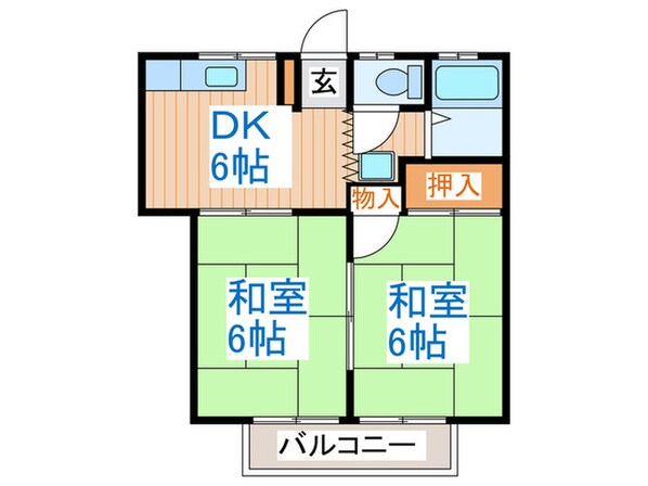 カーサ・イトウA棟の物件間取画像